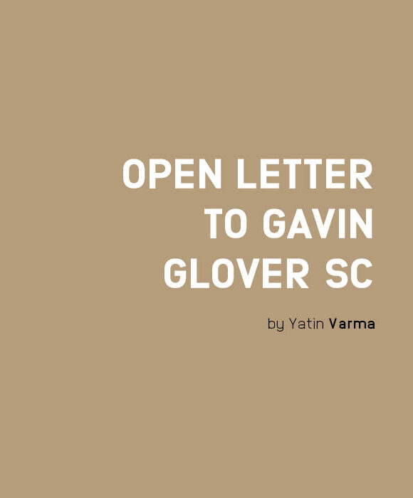 Open letter to Gavin Glover SC